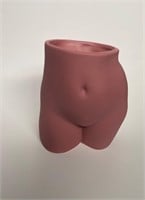 Female figure vase pot