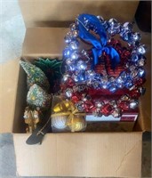 Box Lot of Christmas Decor