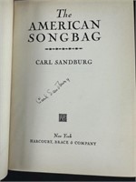 Signed Carl Sandburg Book "The American Songbag"