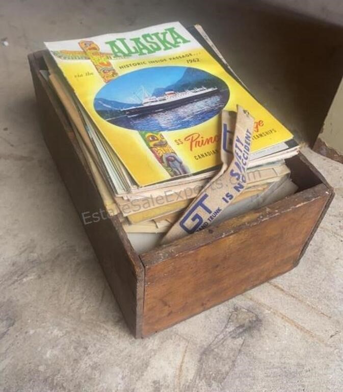 Box full of Railroad & Travel Ephemera