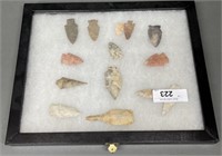 14 - Flint Point Artifacts in Display Case