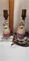 Pair Of Porcelain  German Made Lamps