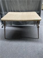 Formica and Chrome Dining Table, Leaf, 4 Chairs