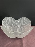 Frosted glass Shell dish