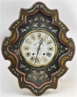 Antique Wall Clock with Mother-of-Pearl