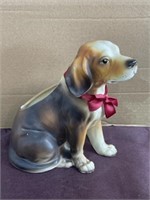 Dog figurine flower planter vintage Japan one