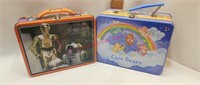 2 Metal Lunch Boxes Star Wars Care Bears
