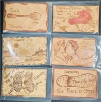 15  Leather Postcards from the early 1900's