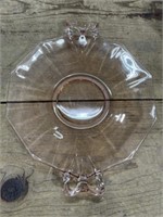 Pink depression glass dessert plate