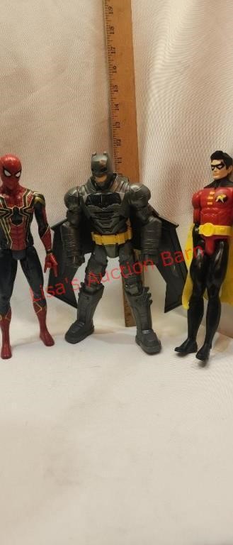 3 comic Hero Action Figures 11"