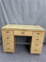 Bassett MCM Desk with Glass Top