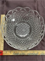 Imperial Clear glass lace edge bowl vintage