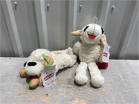 2 - Lamb Chop Dog Squeeky Toys