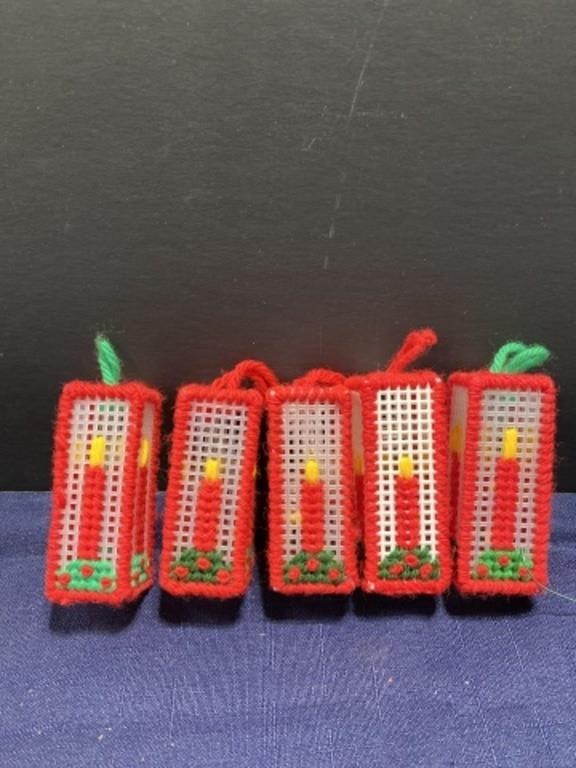 Candle Christmas ornament lot