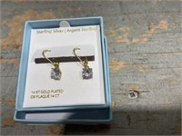 Sterling Silver 14KT Gold Plated Earrings