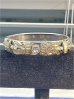 Clear rhinestone stone bracelet missing one stone