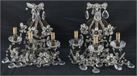 Pair of Beaded Glass 3-Branch Wall Sconces #2