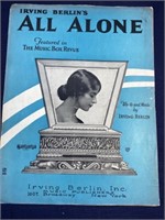 All alone sheet music feat in the music box revue