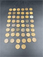 Wheat Pennies, 1926-1958 (50)