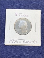 1978 s proof us quarter coin