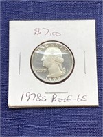 1978 s proof us quarter coin