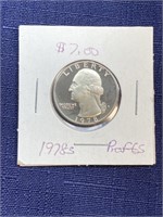 1978 s proof us quarter coin