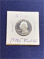 1978 s proof us quarter coin