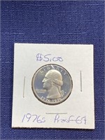 1976 s proof us bicentennial quarter coin