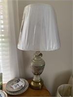 Brass & Glass table lamp, gold tones