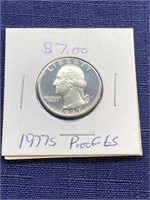 1977 s proof us quarter coin