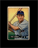1951 Bowman #8 Paul Lehner P/F to GD+