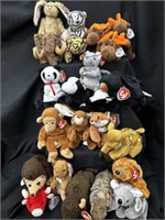 Lot of 23 Ty Beanie Babies Forest  Animals
