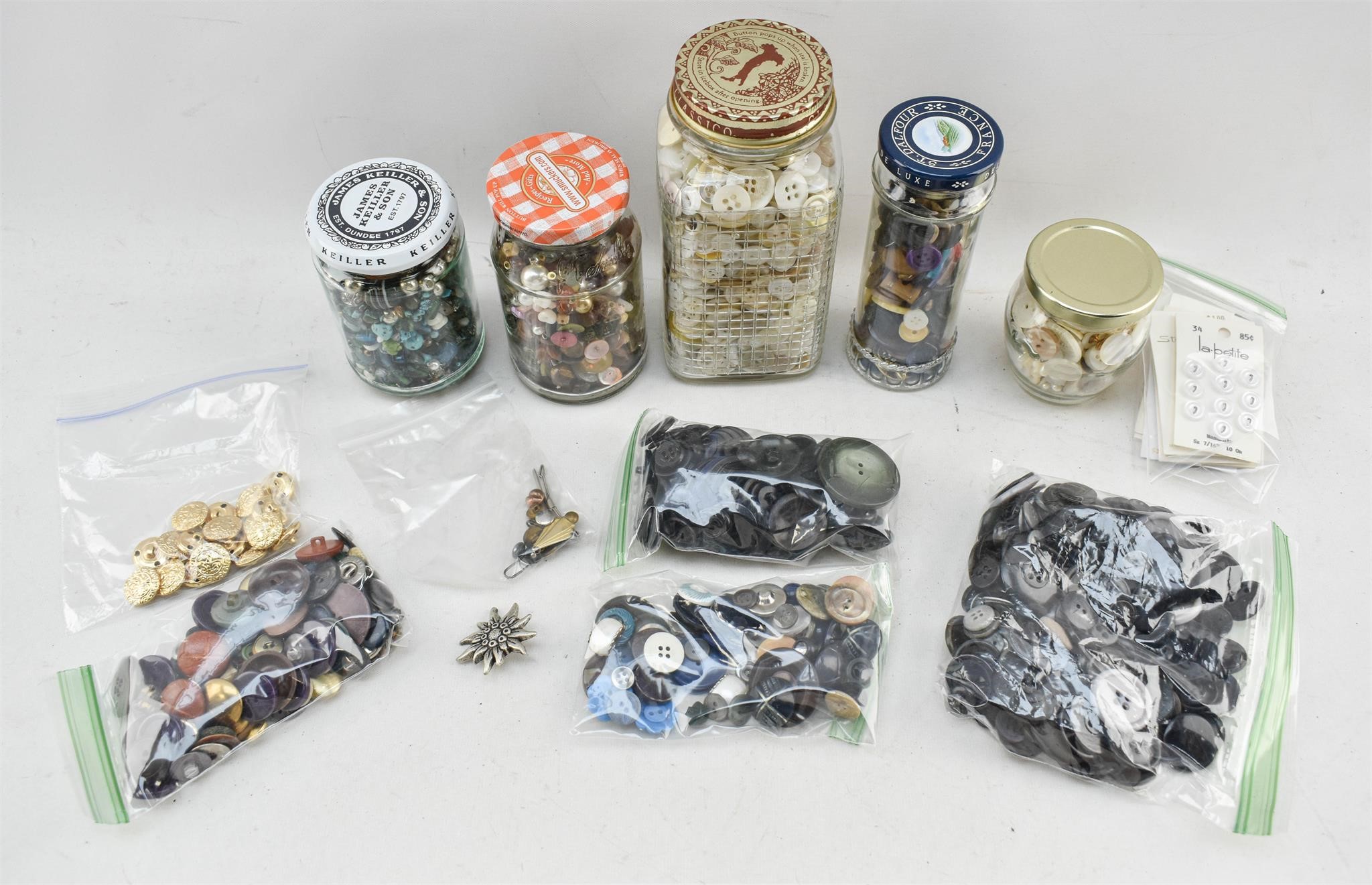 Large Assortment of Buttons and Beads