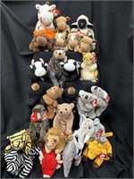 Lot of 25 Ty Beanie Babies Zoo Animal Menagerie