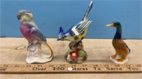 3 Vintage Bird Figures (Foreign Cockatiel