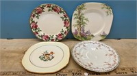 4 Misc. Vintage Side Plates (Light Chipping