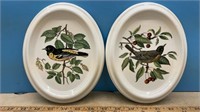 Porcelain Oval Bird Plaques (6.5" X 8")