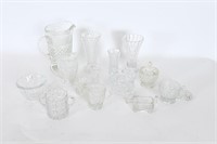 Vintage Crystal/Pressed Glass Pitchers, Crm/Sugar