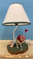 Resin Golf Lamp (14"H).  NO SHIPPING