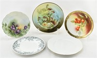 5 Assorted Porcelain Plates, Haviland, Bavaria