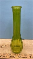 Vintage Green Flash Painted Vase (8.5"H)