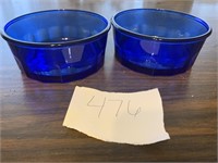 5 3/8" Arcoroc cobalt blue glass salad bowls