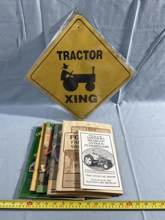 Tractor Xing Sign, Farming Booklets