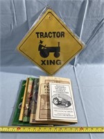 Tractor Xing Sign, Farming Booklets