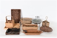 All Occasion Serving Baskets, Trays, Utensil Holde
