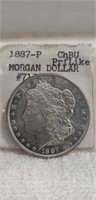 (1) 1887-P Morgan Silver One Dollar Coin