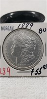 (1) 1889 Morgan Silver One Dollar Coin