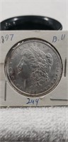 (1) 1897 Silver One Dollar Coin