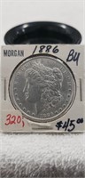 (1) 1886 Morgan Silver One Dollar Coin