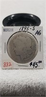 (1) 1895-S Morgan Silver One Dollar Coin